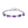 S925 Charm Bracelet for Woman 925 Sterling Silver Oval Gemstone Bracelets & Bangles Classic Wedding Jewelry 6 Colors