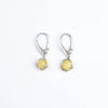 JUDUO Natural Yellow Amber 925 Sterling Silver And Romantic Earrings For Women