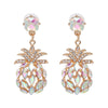 Bohemian Long Drop Earring For Women Rhinestones Pineapple Earrings Statement Jewelry Wholesale