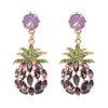 Bohemian Long Drop Earring For Women Rhinestones Pineapple Earrings Statement Jewelry Wholesale