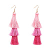Vintage Fashion Fringed Boho Tassel Earrings Colorful Statement Jewelry Long Drop Earrings pendientes