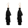 Vintage Fashion Fringed Boho Tassel Earrings Colorful Statement Jewelry Long Drop Earrings pendientes