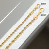 JUJIE Gold 316L Stainless Steel Twisted Rope Chain Necklaces For Women Men 2021 Jewelry Gifts /