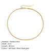 JUJIE Gold 316L Stainless Steel Twisted Rope Chain Necklaces For Women Men 2021 Jewelry Gifts /