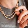 JUJIE Gold 316L Stainless Steel Twisted Rope Chain Necklaces For Women Men 2021 Jewelry Gifts /