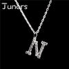 Letter Necklaces Pendants Initial Alphabet Necklace Sliver Color Silver Plated Necklace For Women Girl Birthd Gift