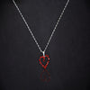 New Tiny Colorful Heart Pendant&Necklace Silver Plated Chain Two Color Quality Crystal New Fashion Simple Jewelry