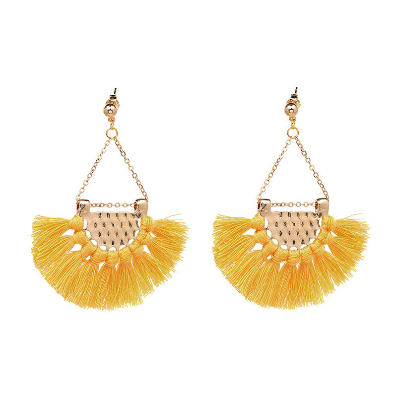 13 Colors 2020 New Fashion Fringing Earrings Statement Jewelry Tassel Long Earring For Women Wedding Dangle Drop Earrings