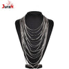 JURAN Gold Punk Collar Choker  2021 Metal Chain Tassel Necklace & PendantChoker Maxi Statement Necklace 3 Colors B1507 H2408-1