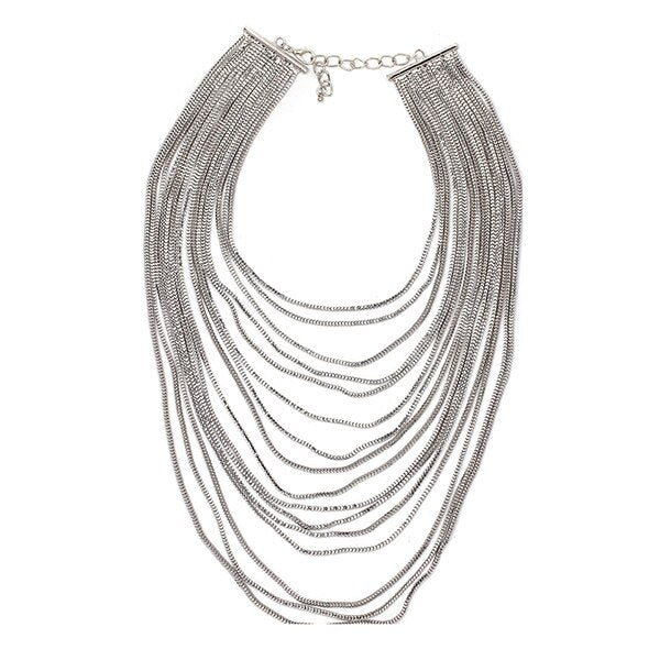 JURAN Gold Punk Collar Choker  2021 Metal Chain Tassel Necklace & PendantChoker Maxi Statement Necklace 3 Colors B1507 H2408-1