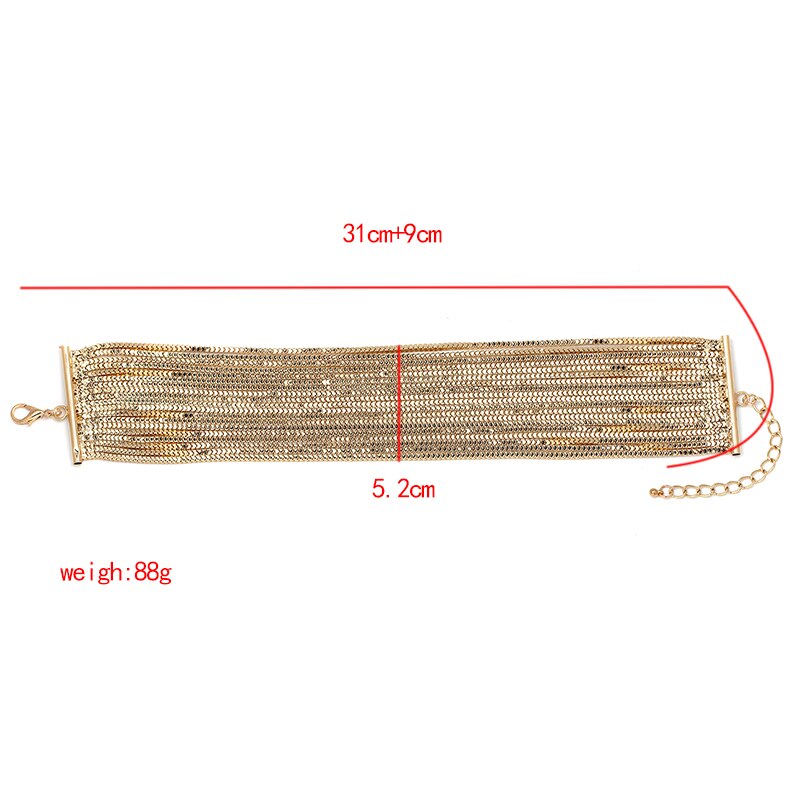 JURAN Gold Punk Collar Choker  2021 Metal Chain Tassel Necklace & PendantChoker Maxi Statement Necklace 3 Colors B1507 H2408-1