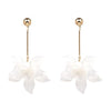 New Design Fashion Bohemian Big Flower Drop Earrings for Women Hot Sale Resin Statement Wedding Charm Earring Jewelry