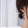Luxury Plated 14K Real Gold Leaves Earring Delicate Micro Inlaid Cubic Zircon CZ Stud Earrings Wedding Jewelry Pendant