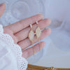 Luxury Plated 14K Real Gold Leaves Earring Delicate Micro Inlaid Cubic Zircon CZ Stud Earrings Wedding Jewelry Pendant