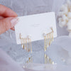 Luxury Plated 14K Real Gold Leaves Earring Delicate Micro Inlaid Cubic Zircon CZ Stud Earrings Wedding Jewelry Pendant