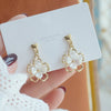 Luxury Plated 14K Real Gold Leaves Earring Delicate Micro Inlaid Cubic Zircon CZ Stud Earrings Wedding Jewelry Pendant