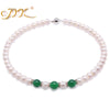 10-10.5mm White Jade Pearl Necklace With Mal Jade Gifts