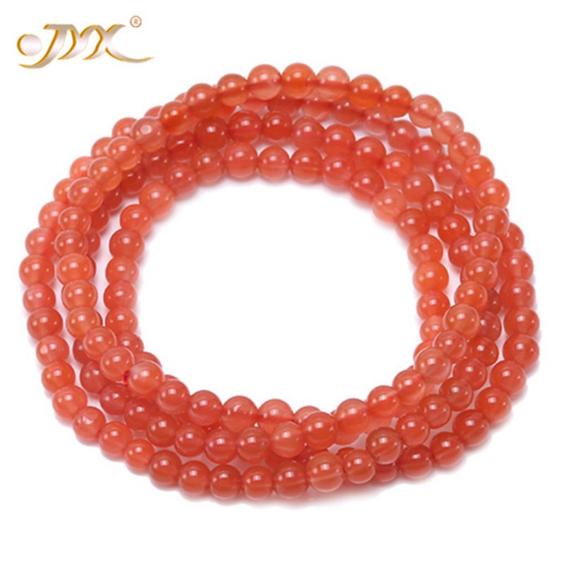 4mm Natural Garnet Bracelet Stone Hand waved Beads Luck for lover mom