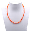 5.0 mm Red Coral Necklace 19.5 inches