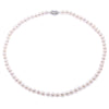 6-7mm Multicolor Pearl Necklace 925 Silver Natural Pearl Necklace Women Choker Necklace 18 (White Purple Pink)