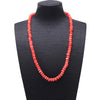8.5x4mm Pink Irregular Coral Necklace 23 Inches