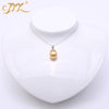 925 Silver Pendant Necklace 18 Natural 12mm Oval Golden South Sea Cultured Pearl Pendant Necklace in Sterling Silver