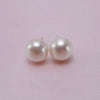 925 Sterling Silver Earrings Natural 6-10mm White Pearl Stud Earrings for Women - AAA Quality