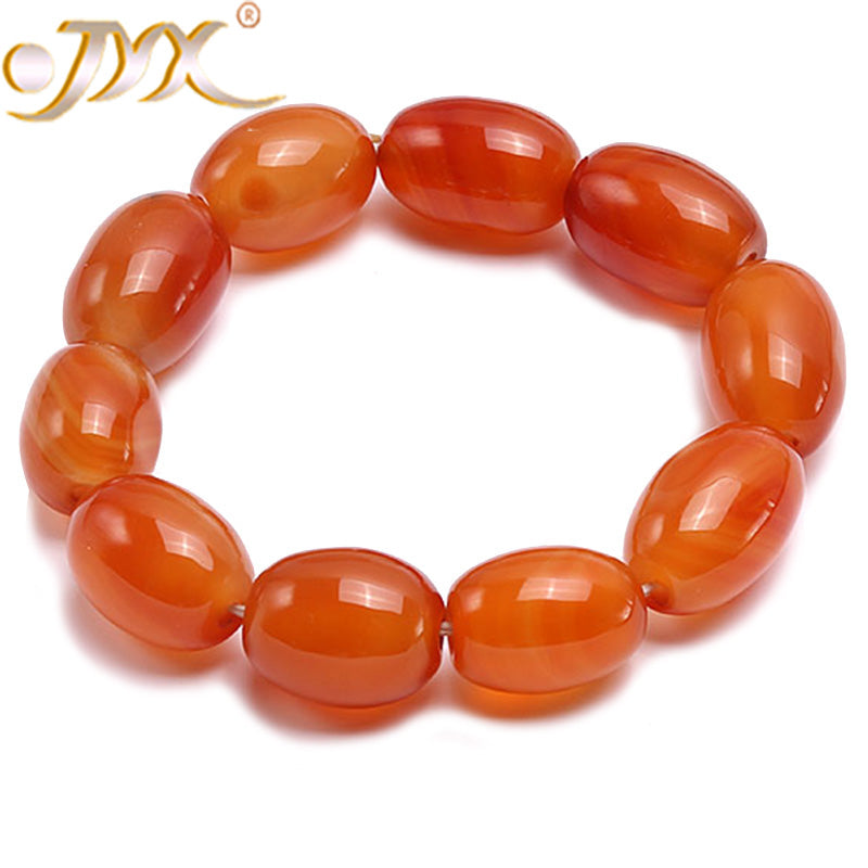 Agate Bracelet Classic 20x15mm Orange Oval Agate Bracelet 8
