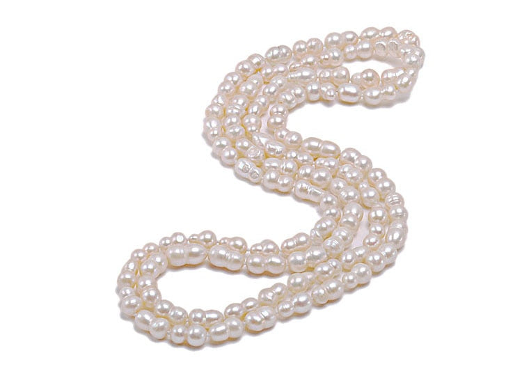 Baroque Pearl Necklace Choker Necklace South Sea White Pearl Necklace Sweater Chains 16-45