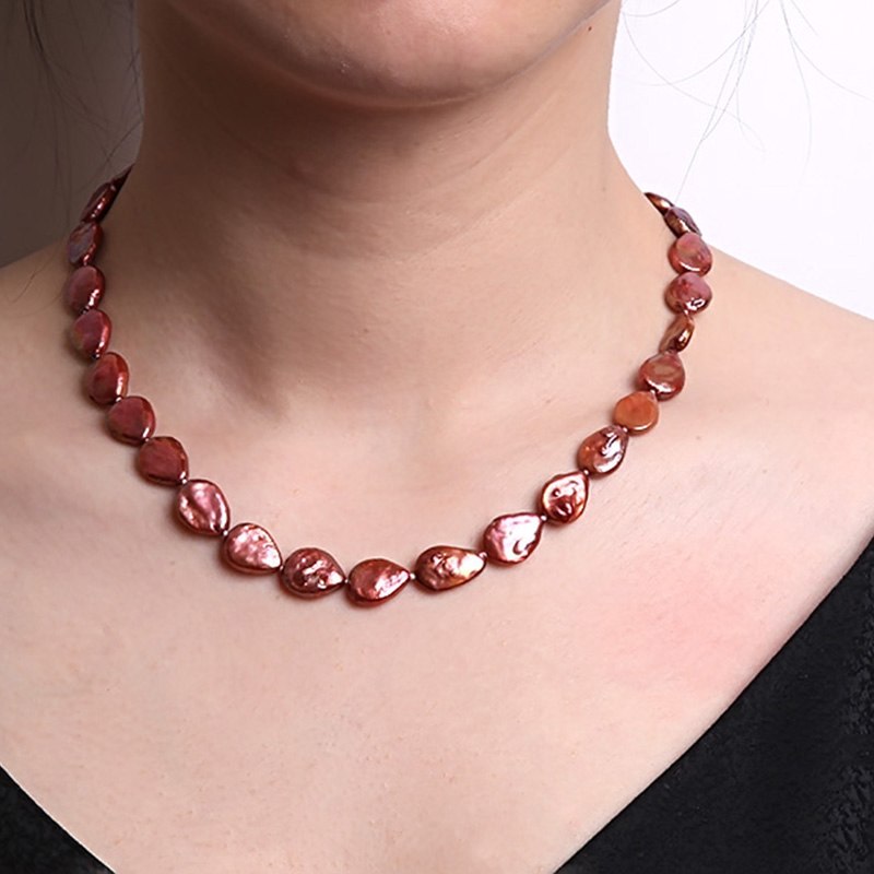Baroque Pearl Necklace South Sea Cultured Necklace Party Jewerly Gift AAA 18