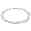Baroque Pearl Necklace White and Lavender South Sea Cultured Necklace Party Jewelry Gift AAA 18