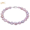 Baroque Pearl Necklace White and Lavender South Sea Cultured Necklace Party Jewelry Gift AAA 18