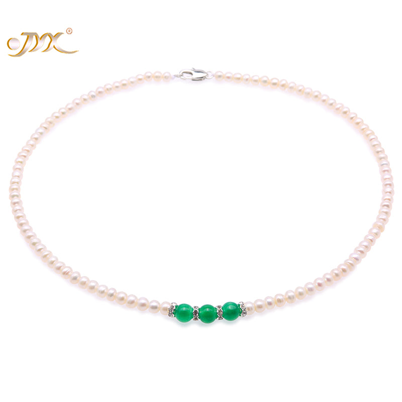 Choker Necklace 4.5mm Small Pearl Necklace 100% Real Natural Cultured Necklace for Girls 16.5 inches AAA