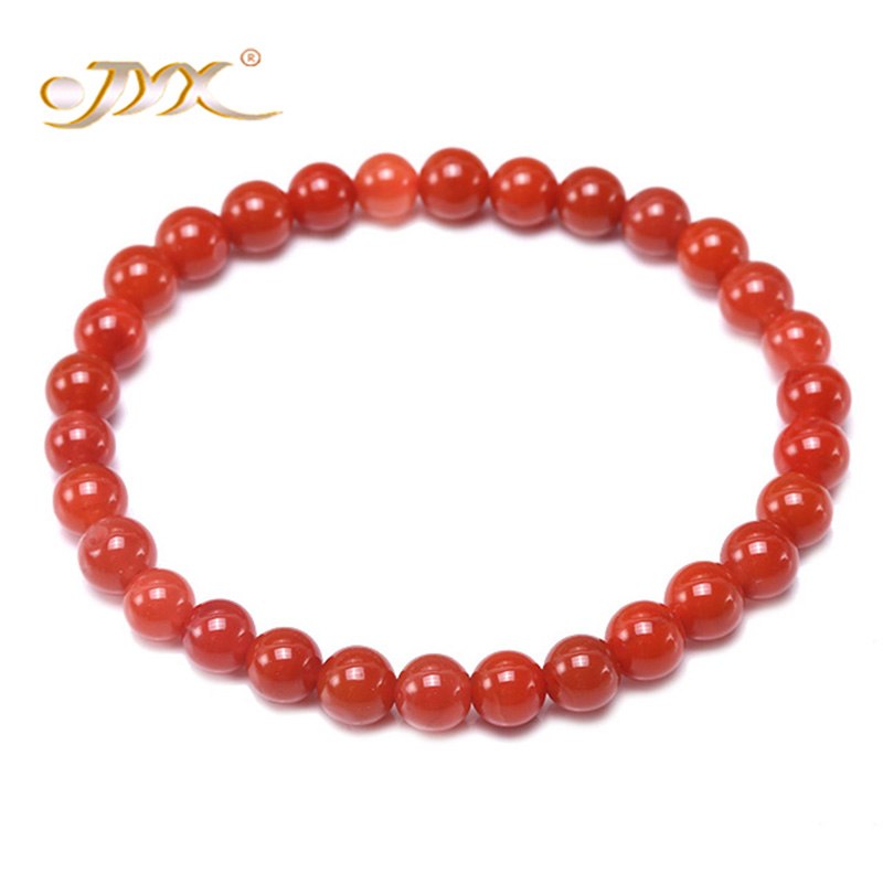 Natural Agate Bracelets for Women 6-7mm Red Agate Prayer Beads Buddhist Bracelet Women Men Jewelry 8-Selected Nanhong Agate