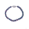 Peacock Green Multicolor Bracelet Natural Cultured Pearl Round Women Bracelet Mother bracelet Black bracelet