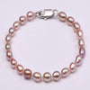 Pearl Bracelet 5-6mm Purple Oval Cultured Natural Bracelet Birthd Wedding Bracelet Gifts
