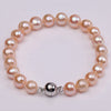 Pearl Braceletes for Women 8-13mm Pink Round Pearl Bracelet Jewelry 7.5