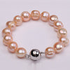 Pearl Braceletes for Women 8-13mm Pink Round Pearl Bracelet Jewelry 7.5