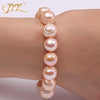 Pearl Braceletes for Women 8-13mm Pink Round Pearl Bracelet Jewelry 7.5
