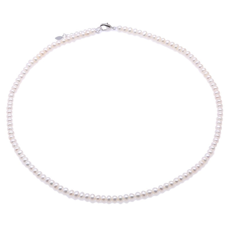 Pearl Necklace Choker White Pink Lavender Pearl Necklace Pearl Necklace Adjustable Length 18 (4.5-5.5mm)