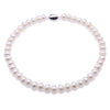 Pearl Necklaces Jewelry 5-12mm White Flatly Round Pearl Necklace Choker for Women 18