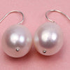 Silver Earrings 925 Pearl Earrings Drop- Shaped Pearl Drop Earrings Fine 100% Real 2020