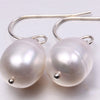 Silver Earrings 925 Pearl Earrings Drop- Shaped Pearl Drop Earrings Fine 100% Real 2020