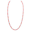 2x8mm Red Coral Necklace Stick & White Pearl Necklace