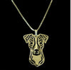 Jack Russell Terrier necklace pendant jewelry golden colors plated