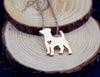 Jack Russell terrier  pet lover necklace dog pendant alloy jewelry golden colors plated