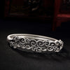 Jade Bangle S990, Pure Silver, Antique, Matte, Old Rose, Hollowed Out Lady, High Grade Wild Jog, Opening Bracelet Wholesale.