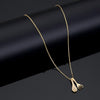 Jaeeyin 2021 s Cute Jewelry Spoon Fork Gold Color Cubic Zircon Paved Gift For Teen Clavicle Chain Necklace for Girls