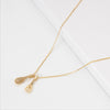 Jaeeyin 2021 s Cute Jewelry Spoon Fork Gold Color Cubic Zircon Paved Gift For Teen Clavicle Chain Necklace for Girls