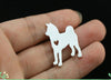 Japan Akita dog necklace dog pendant jewelry golden colors plated